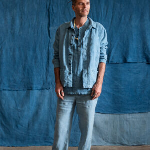 work jacket men Light blue